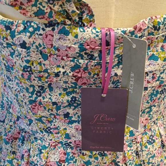 J. Crew Liberty Of London Dress Claire Aude One Shoulder Ditsy Floral 4 - Picture 5 of 10